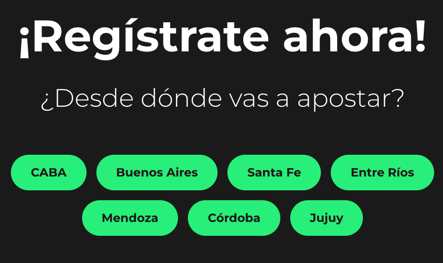 Provincias para apostar bplay: Santa Fe, Buenos Aires, CABA, Entre Ríos, Mendoza, Córdoba, Jujuy